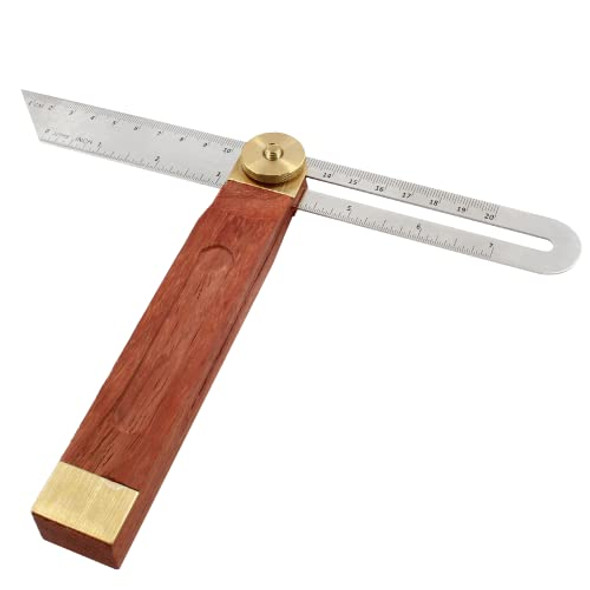 Litoexpe Litoexpe 9" T-Bevel Sliding Angle Ruler Protractor Adjustable Angle Finder Ruler Hardwood Handle Woodworking Protractor Tool With Metric & Imperial Marks