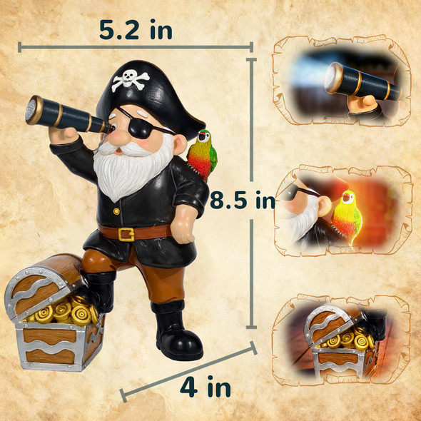 Miggley Funny Flamingo Gnome Solar Garden Statue With Led Light - Outdoor Yard Lawn Patio Decor - Great Birthday Housewarming  For Women Mom Grandma