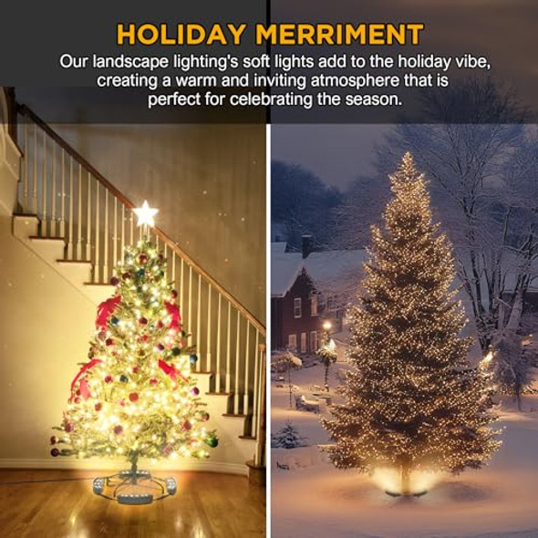 Nexobeam Landscape Lighting48W Dc24V Low Voltage Spot Lights Outdoorip65 Aluminium Landscape Light3000K Warm White Yard Lights For Treegarden Decor Backyard Lights Outdoor With Us Plug