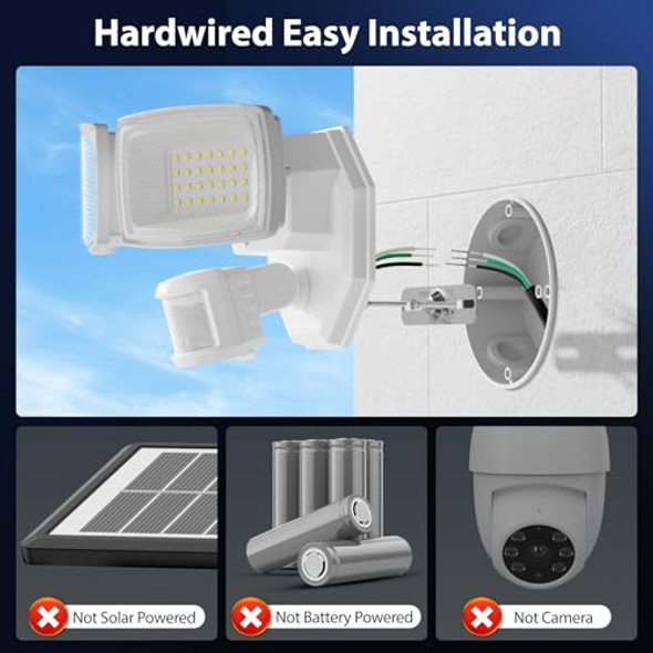 Onforu 32W 2 Head Motion Sensor Outdoor Lights 3200Lm 6500K Led Security Light Hardwired Dusk To Dawn Motion Detector Light For Outside Ip65 Waterproof Flood Lights For Garage Yard(White)