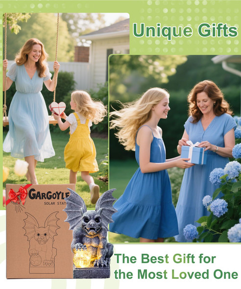 Philodwell Lion Statue For Garden Decor: Outdoor Figurines Sculpture With Ball For Lawn Patio Yard Balcony - S For Mom Grandma Women