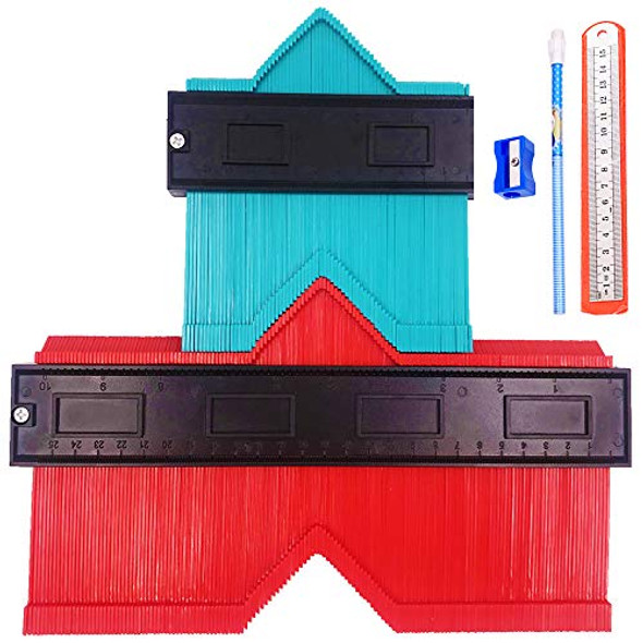 Relitec Contour Gauge Duplicators Simple Shape Contour Gauge Duplication Instant Template For Curved And Odd Shapes Easy Master Outline Gauge Tool For Cutting Set Of 2 (5" Widen And 10" Widen)