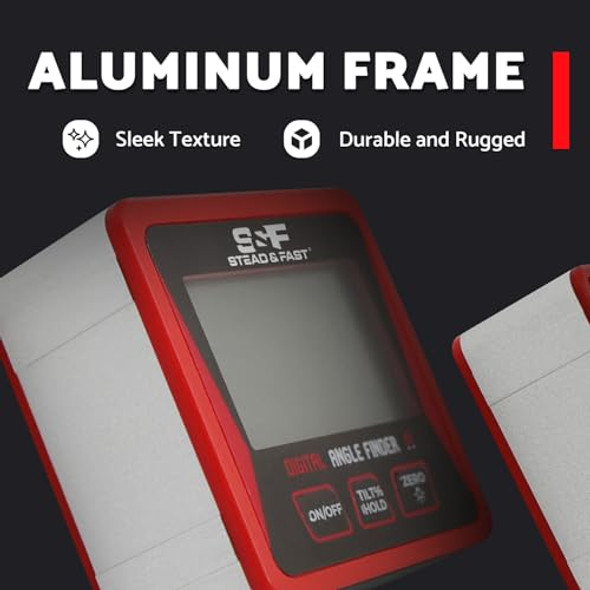 S&F Stead & Fast Digital Angle Finder Gauge Magnetic Protractor Inclinometer Table Saw Angle Gauge Level Cube With Magnetic Base For Woodworking Carpentry Construction