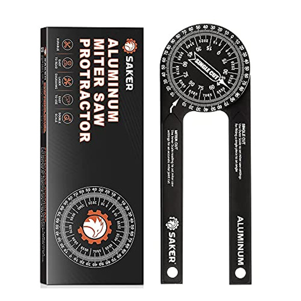 Saker Miter Saw Protractor And Saker 4-In-1 Drilling Positioning Ruler