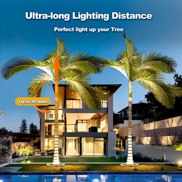 Svuikoar Outdoor Ring Tree Lightdc24V Led Tree Landscape Spotlight 3000K Warm Whiteip67 Waterproofsuitable For Palm Tree Lights 、Yard、Garden、 6Pack