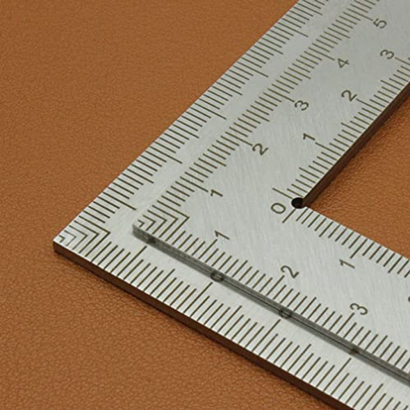Teensery Stainless Steel L Shaped Ruler Carpenters Square Framing Measuring Tool 4 Inch By 6 Inch