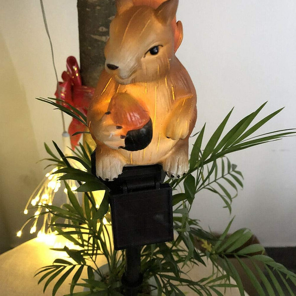 Tookie Squirrel Solar Garden Stake Light Auto On/Off Garden Squirrel Statues Decorative Light Waterproof Outdoor Figurine Lights Energy-Efficient Landscape Lighting For Lawn Patio Pathway(Size:16Inch)