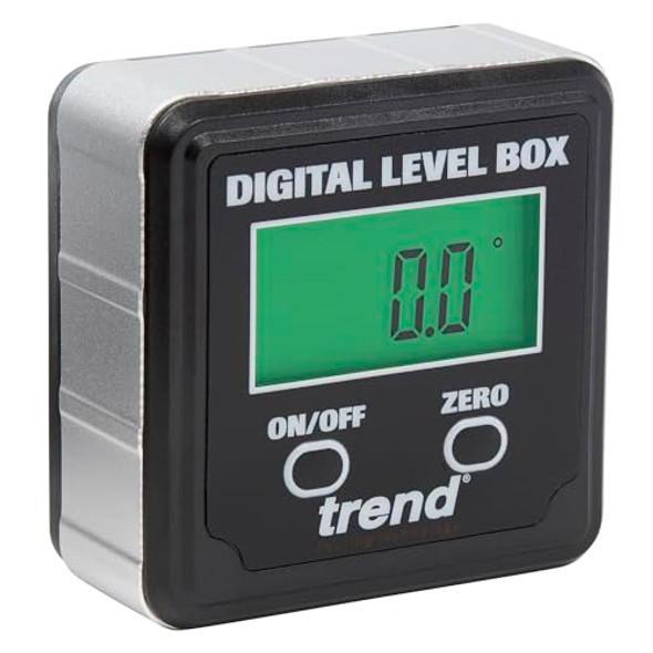 Trend Digital Level Box And Angle Finder (Magnetic Base & Lcd Display) For Woodworking And Accurate Table/Miter Saw Angle Setting Black Dlb