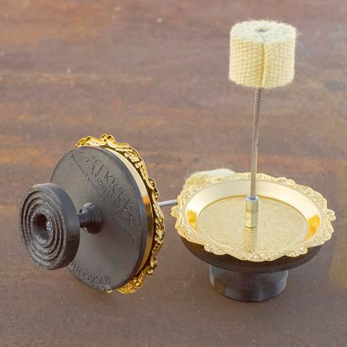 Trick Concepts Pair Of Ember Gold Fire Palm Torches (Set) - Knob Grip For Fire Dancing And Flow By:Trick Concepts