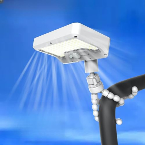 Uniqus Solar Motion Lights Outdoor600Lm Motion Sensor Solar Light With Flexible Octopus Tripoddual Chargingoutdoor Sercurity Lights For Deck Fence Gardencampingpatio (White 1)