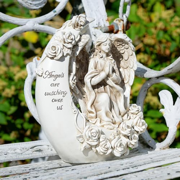 Uniqus Tolimi Garden Moon Angel Cute Statues S Resin Solar Led Lights Funny Decor Yard Patio Outside Decoration S Silver Toty02