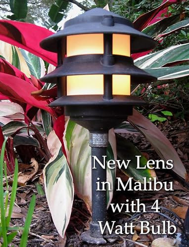 Uniqus Frosted Plastic Lens Globe For 3 Tier Metal Low Voltage Path Lights Compatible Replacement With Malibu Landscape Lighting Hampton Bay Paradise Cast Aluminum Pagoda And More. 3 Pack