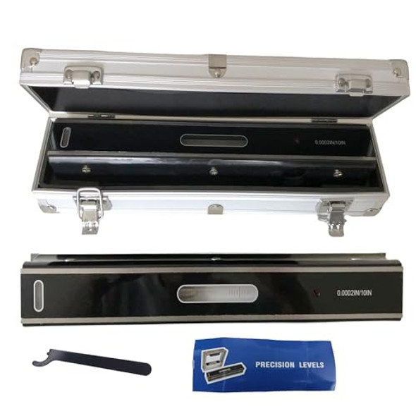 Upamcarker 12 Inch Master Precision Level With Metal Boxinstruction Manual 0.0002"/10" Accuracy Strip Level For Checking The Straightness Parallelism The Surface Of Machine Tools (12 Inch)