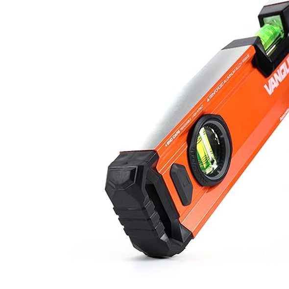 Vanquish 9-Inch Heavy Duty Aluminum Level Box Spirit Levels Tool With 3 Bubble Vials 4765-09