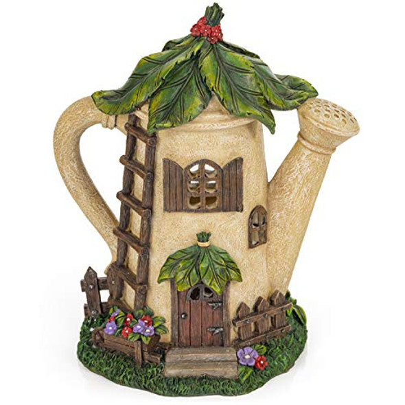 Vp Home Watering Can Fairy Cottage Solar Light For Home And Outdoor Decor Watering Can Solar Powered Flickering Led Garden Light Fairy Cottage Backyard Halloween Decoration