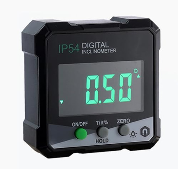 Vqp Digital Angle Finder Magnetic Base Level Box Angle Gauge Digital Protractor Inclinometer Ip54 Angle Measuring Tool For Masonry Bevel Carpentry Tools Invertible Display
