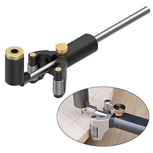 Woopower Wood Scribe Tool Wood Parallel Scriber Wheel Marking Gauge 180 Mm Sliding Mark Scraper Adjustable Linear Arc Dual-Purpose Scriber Parallel Line Drawing Tool Woodworking Tool