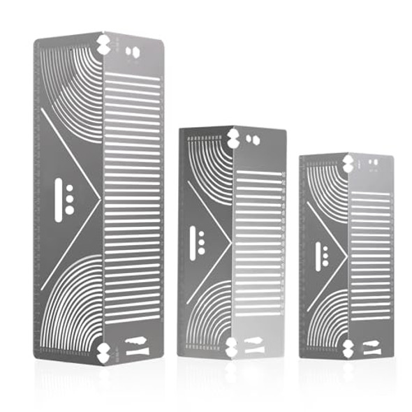 Xanadued 3 Pack Metal Marking Tool Regla Giratoria Para Perfiles Metalicos Precision Flex Angle And Arc Marker Angle & Arc Marking Tool Square Steel Pipe Bend Marking Tool