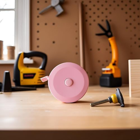 Yuanholumid Pink 150Cm/ 60" Tape Measures Portable Retractable Ruler Height Centimeter Inch Roll Tape Measuring Meter Measuring And Layout Tools