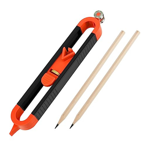 Yuntop 1 Pack Precise Contour Scribe Tool With 2 Pencil  Contour Measuring Tool With Adjustable Lock For Woodworking Finish Carpenter Diy Handyman Construction