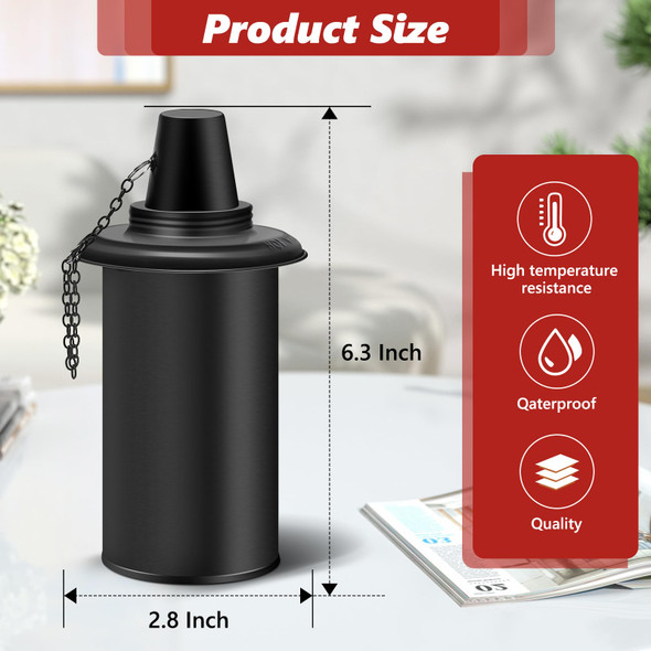 Zspeng 4 Pack Torch Replacement Canisters 16Oz Bamboo Lantern Refillable Torches Decorative Citronella Torch Canister For Yard Patio Deck Garden Decor Party