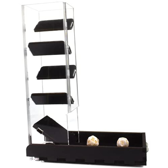 C4Labs Tall Velvet Lined Dice Tower - Softer Sound - Color Options (Tower W/Gunstock Tray)