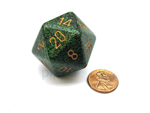 Chessex Jumbo d20 Counter - Speckled 34mm Dice: Golden Recon