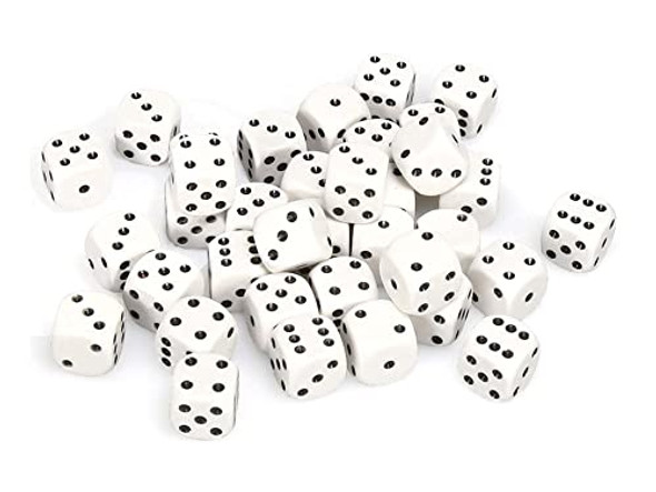 Chessex Polyhedral 7-Die Opaque Dice Set - White with Black