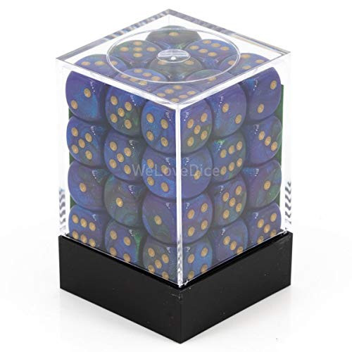 Chessex Manufacturing DND Dice Set-Chessex D&D Dice-12mm Gemini Blue Green and Gold Plastic Polyhedral Dice Set-Dungeons and Dragons Dice Includes 36 Dice – D6VariousCHX26836