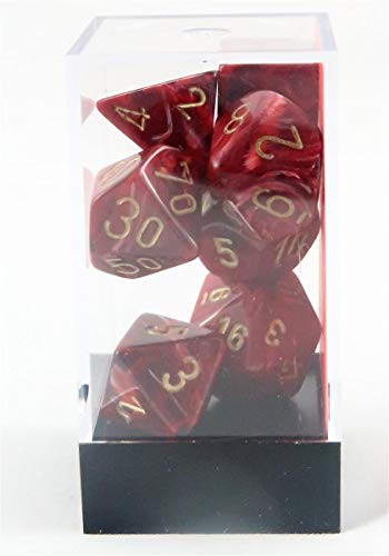 Chessex DND Dice Set-Chessex D&D Dice-16mm Opaque Orange and Black Plastic Polyhedral Dice Set-Dungeons and Dragons Dice Includes 7 Dice - D4 D6 D8 D10 D12 D20 D% (CHX25403)