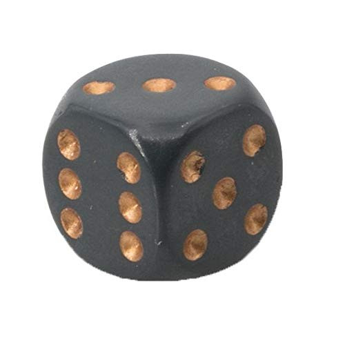 Chessex Opaque 12mm d6 Dark Grey w/ Copper Dice Block - Set of 36