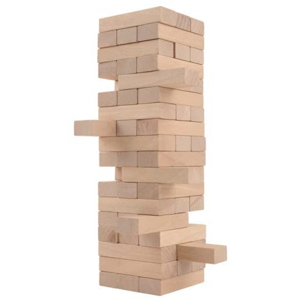 CoolToys CoolToys Timber Tower Wood Block Stacking Game – Original Edition (48 Pieces)