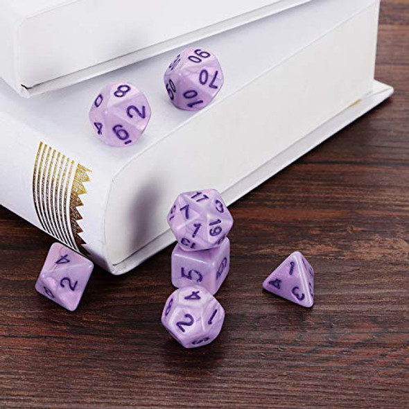 Coyeekn DND Dice 5 x 7 Sets (35 Pieces) Polyhedron Dice Set for Dungeons & Dragons RPG MTG DND Tabletop Game with 1 Pouch