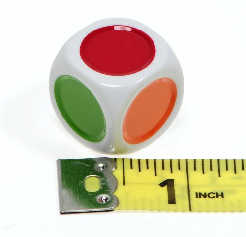 Deluxe Color Dot 6-Sided Novelty Dice _ Bundle of 12 Identical Dice