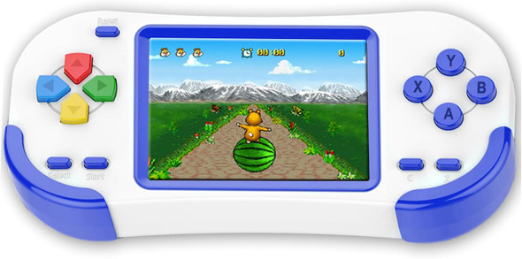 Douddy Retro Handheld Game Console for Kids 4-12 with Build in 218 Puzzle Leisure Video Games Rechargeable 3.0'' Screen Electronics Gaming Player Toys Birthday for Boys Girls (Blue)