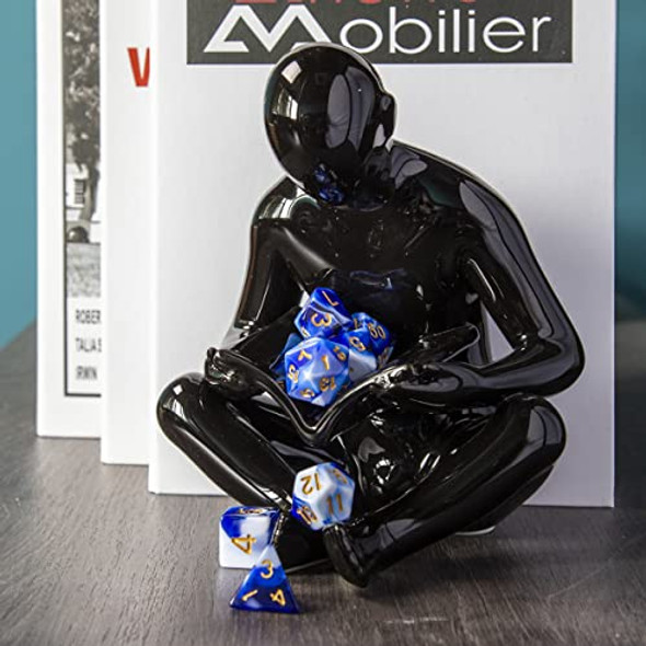 FLASHOWL Polyhedral Dice Set Table Games Dice Pressure Remove 6 Sets Dice 6 x 7 Die Series D20 D12 D10 D8 D6 D4 DND dice DND RPG MTG Double Colors One Piece 6 Sets with 6 Colors (42 Pieces)