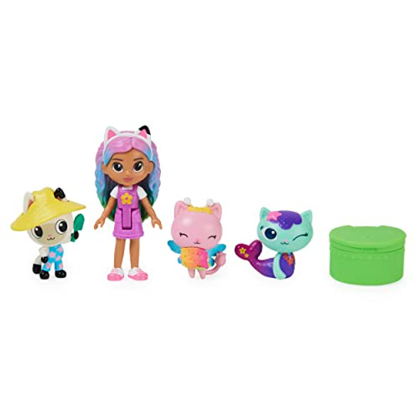 Gabby's Dollhouse Gabby and Friends Figure Set with Rainbow Gabby Doll 3 Toy Figures and Surprise Accessory Kids Toys for Ages 3 and up