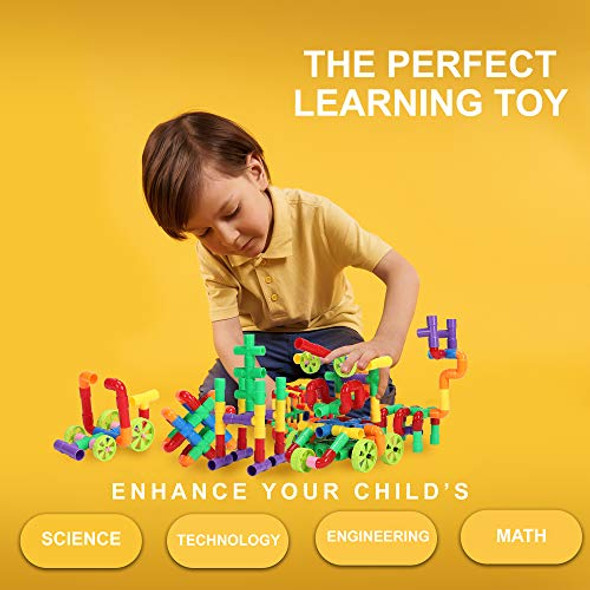 KAKATIMES STEM Building Blocks Toy for Kids Educational Toddlers Preschool Brain Toy Kit Constructions Toys for 3 4 5 6 7 8 Years Age Boys and Girls–Creativity Kids Materials Toys