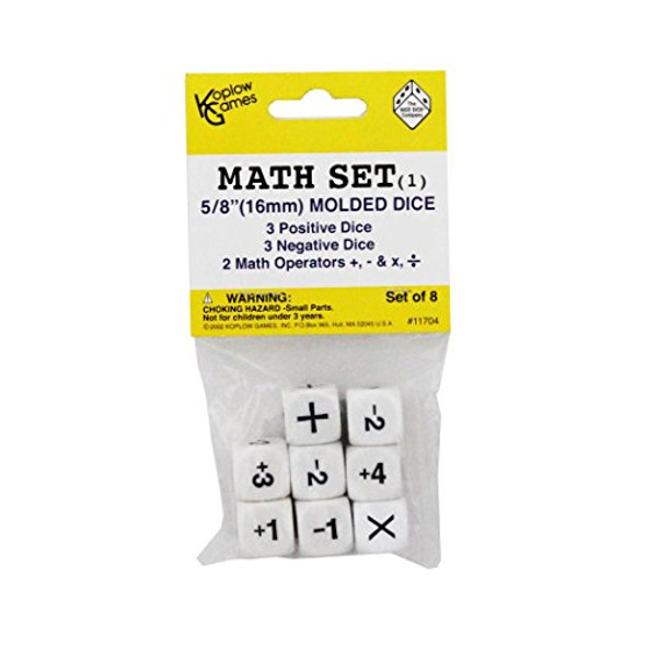 Koplow Games Positive/Negative Dice Set Classroom Accessories Standard (15mm - 17mm)