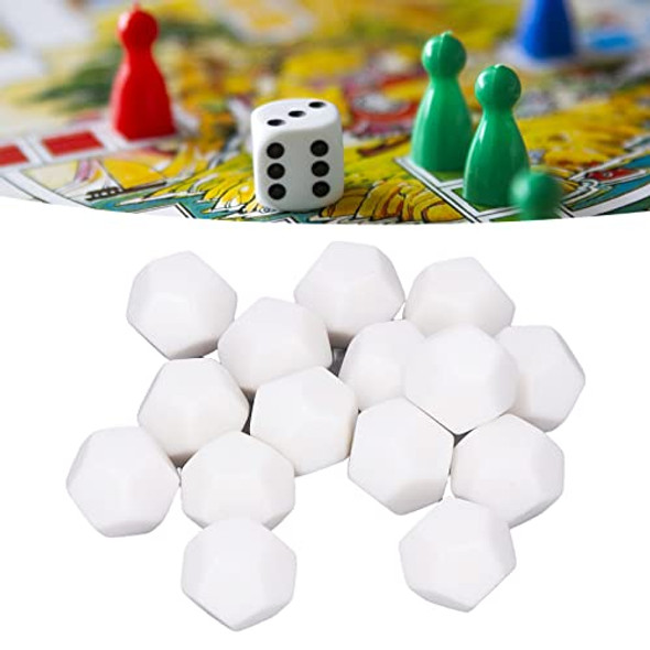 Koplow Games Set of 6 Cow Dice 16mm D6 Rounded Edge Koplow Animal Dice- White with Black Pips