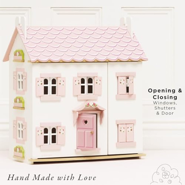 Le Toy Van - Iconic Sophie's Large Wooden Doll House Dream House Wooden Dolls House Play Set Great As A Suitable for Ages 3+