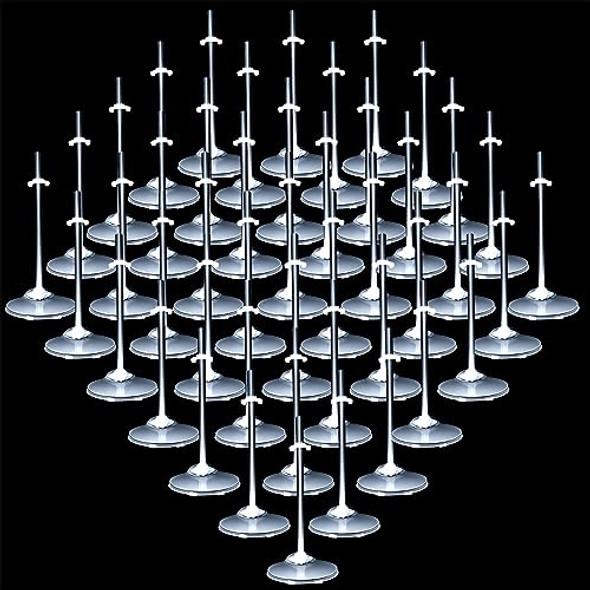 Leinuosen Leinuosen 50 Pcs Adjustable Doll Stands Display Holders Plastic Transparent Stand Support for Dolls Stands Mini Doll Support Frame Prop for 11.8'' Dolls Accessories Action Figure Model