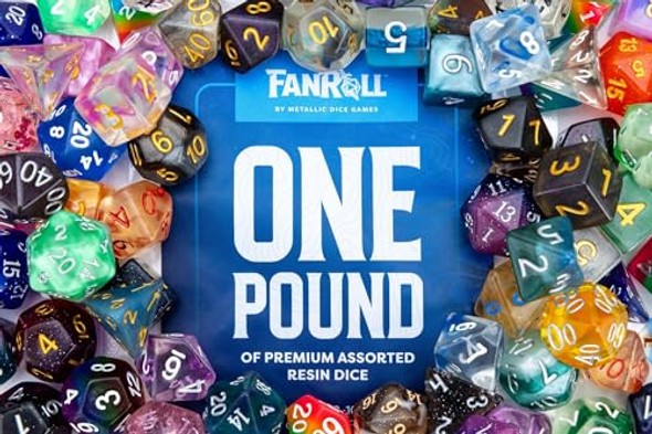 Metallic Dice Games FanRoll ONE Pound of Premium Assorted Resin Dice