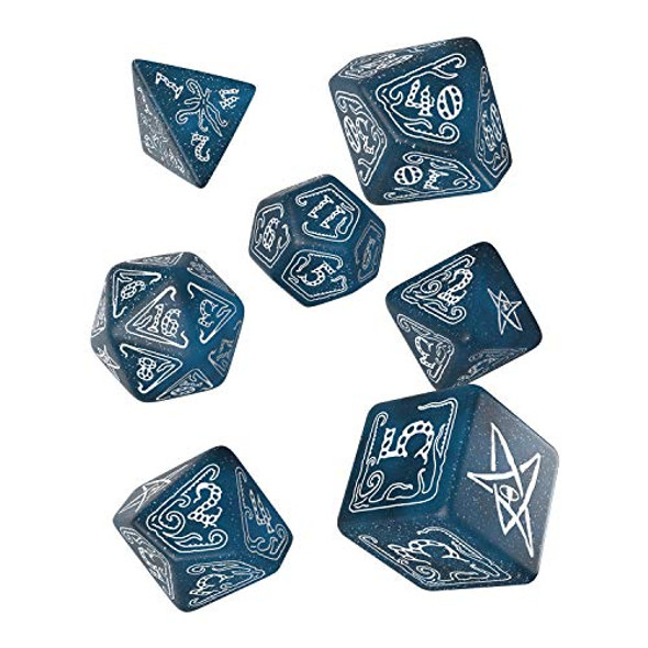Q Workshop Call of Cthulhu Abyssal & White Dice Set (SCTH3FQWS)