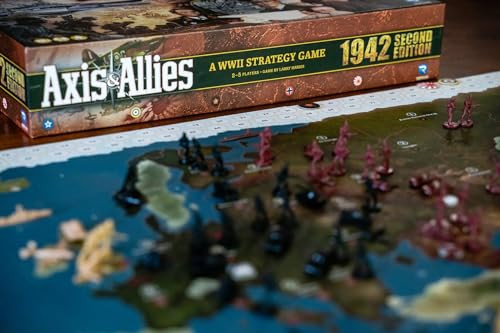 Renegade Game Studios Renegade Game Studios Axis & Allies: 1942 Second Edition - WWII War Miniatures Strategy Board Game Renegade Ages 12+ 2-5 Players 3-4 Hrs