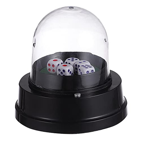 Toddmomy Automatic Dice Cup Electric Dice Roller Automatic Roller Cup with 5 s for KTV Pub Bar Party Board Game Accessories