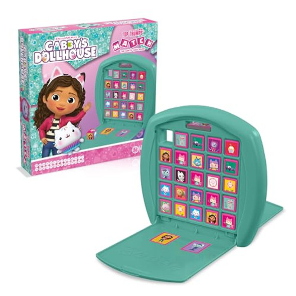 Top Trumps Match Game Gabby's Dollhouse - Family Board Games for Kids and Adults - Matching Game and Memory Game - Fun Two Player Kids Games - Memories and Learning Board Games for Kids 4 and up