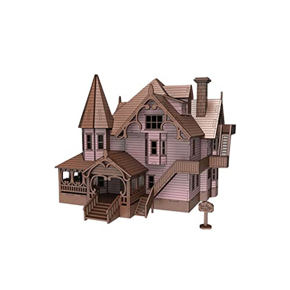 ToyBoxTown DIY Miniature Dollhouse Kit - Doll Kit with Furniture - 3D Wooden DIY Miniature Dollhouse Kit with Instructions Nursery Accessories & LED Lights - Tiny House Miniature Kit 1:24 Scale