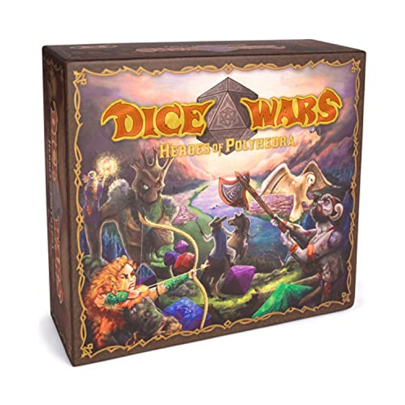 Wiz Dice - Dice Wars: Heroes of Polyhedra PVP Skirmish Board Game for 2-4 Players Roll Your Army & Generate a Random Map & Battle Ages 14 and Up