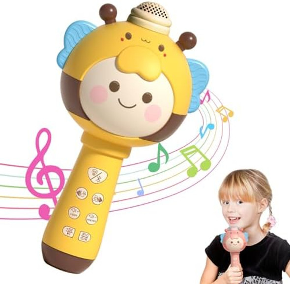 Vamosoun Music Toys for ToddlersKaraoke Microphone for KidsPortable Bluetooth SpeakerKid Singing MicWireless Karaoke MachineBirthday s for Girls and Boys 345678+ Years Old